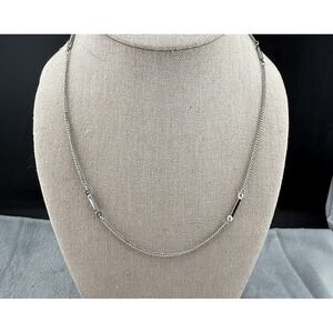 Vintage Monet Necklace Silver Tone Chain 19"